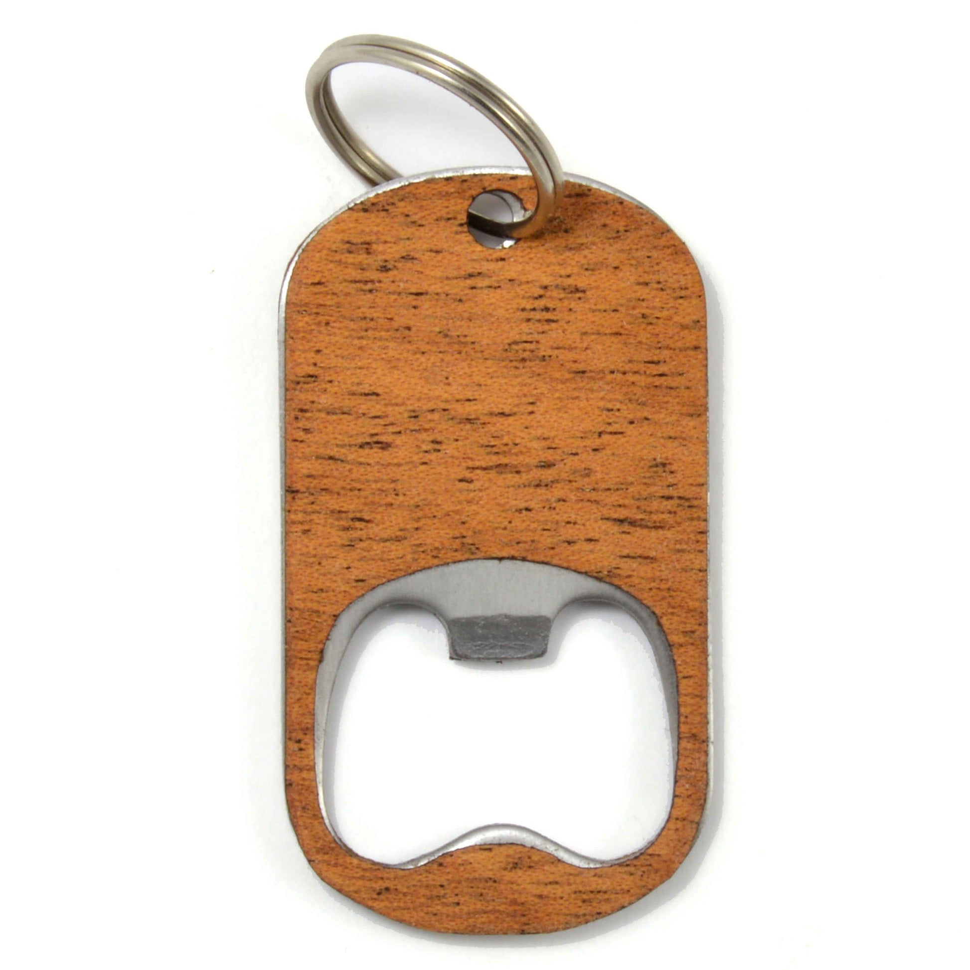 Bottle opener wooden key ring to personalize